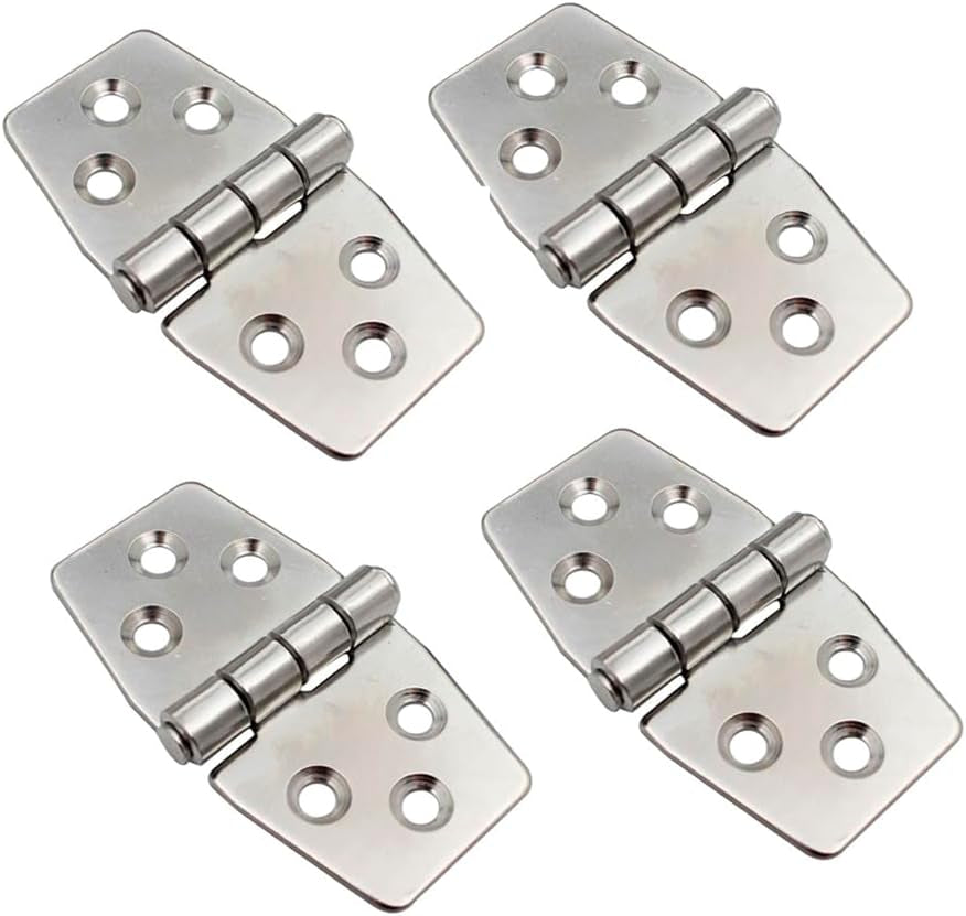 4 Pack 3’’ X 1.5’’ Boat Hinge 304 Stainless Steel Boat Hatch Hinges Door Hinges for Boats, Cabinet, Hatch, Rvs