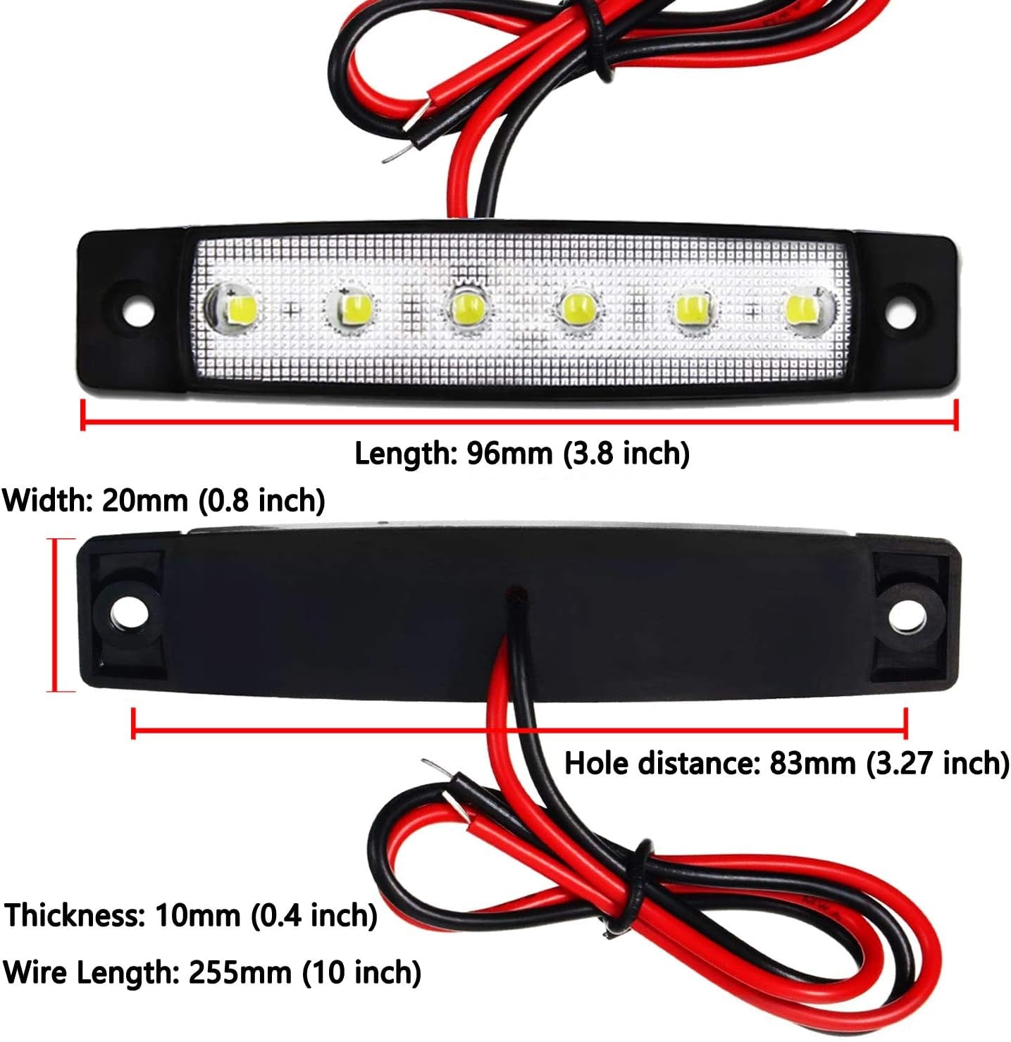 10 Pack Marine Boat LED Navigation Cabin Deck Courtesy Light Stern Transom Lights 12V for Boating Kayak Yacht, Dinghy, Sailboat, Pontoons, Freighters, Hovercrafts, Hunting & Fishing