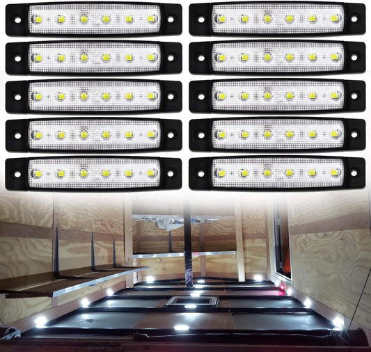 10 Pack Marine Boat LED Navigation Cabin Deck Courtesy Light Stern Transom Lights 12V for Boating Kayak Yacht, Dinghy, Sailboat, Pontoons, Freighters, Hovercrafts, Hunting & Fishing