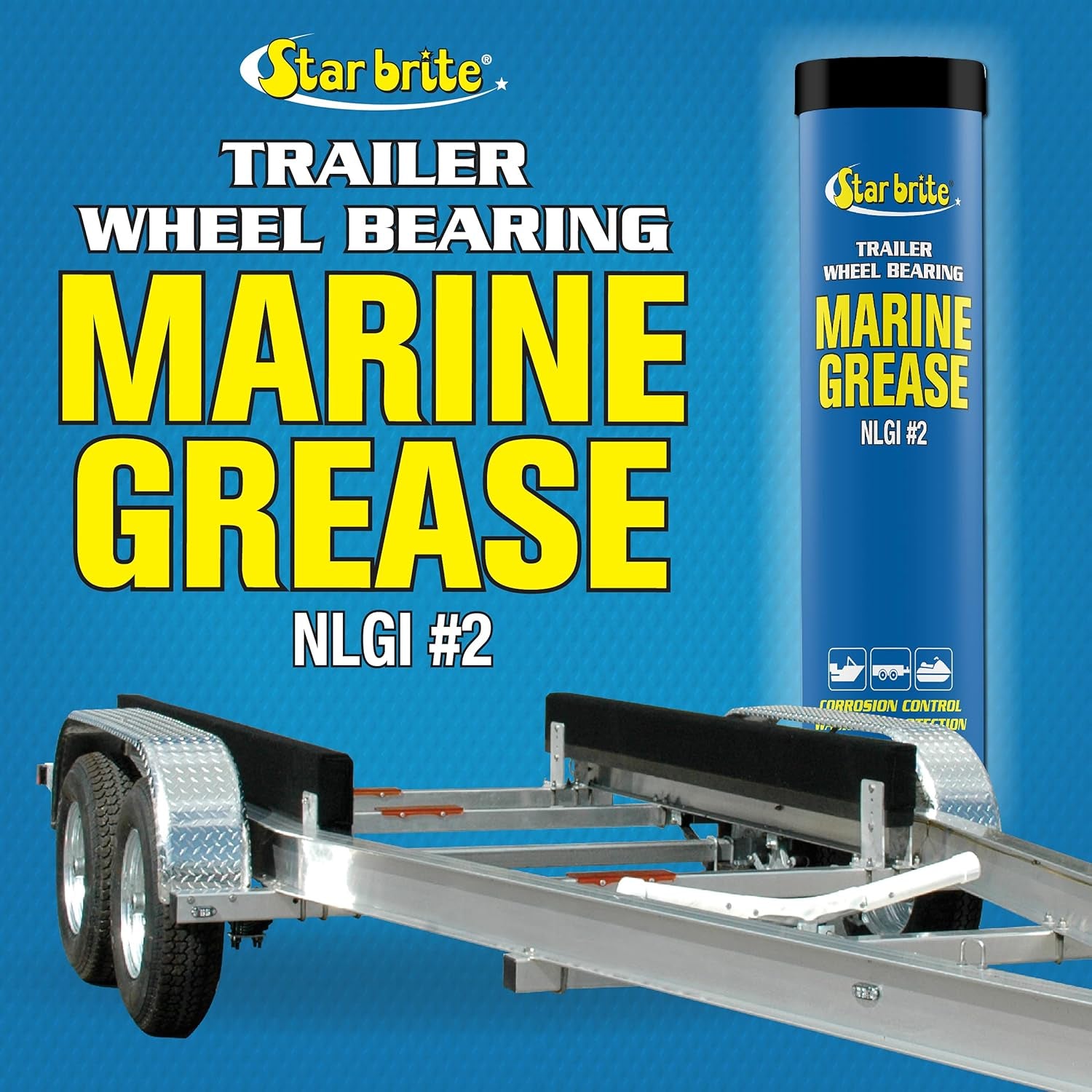 Trailer Wheel Bearing Grease NLG#2 - Advanced Marine-Grade Protection against Rust, Corrosion & Water Washout