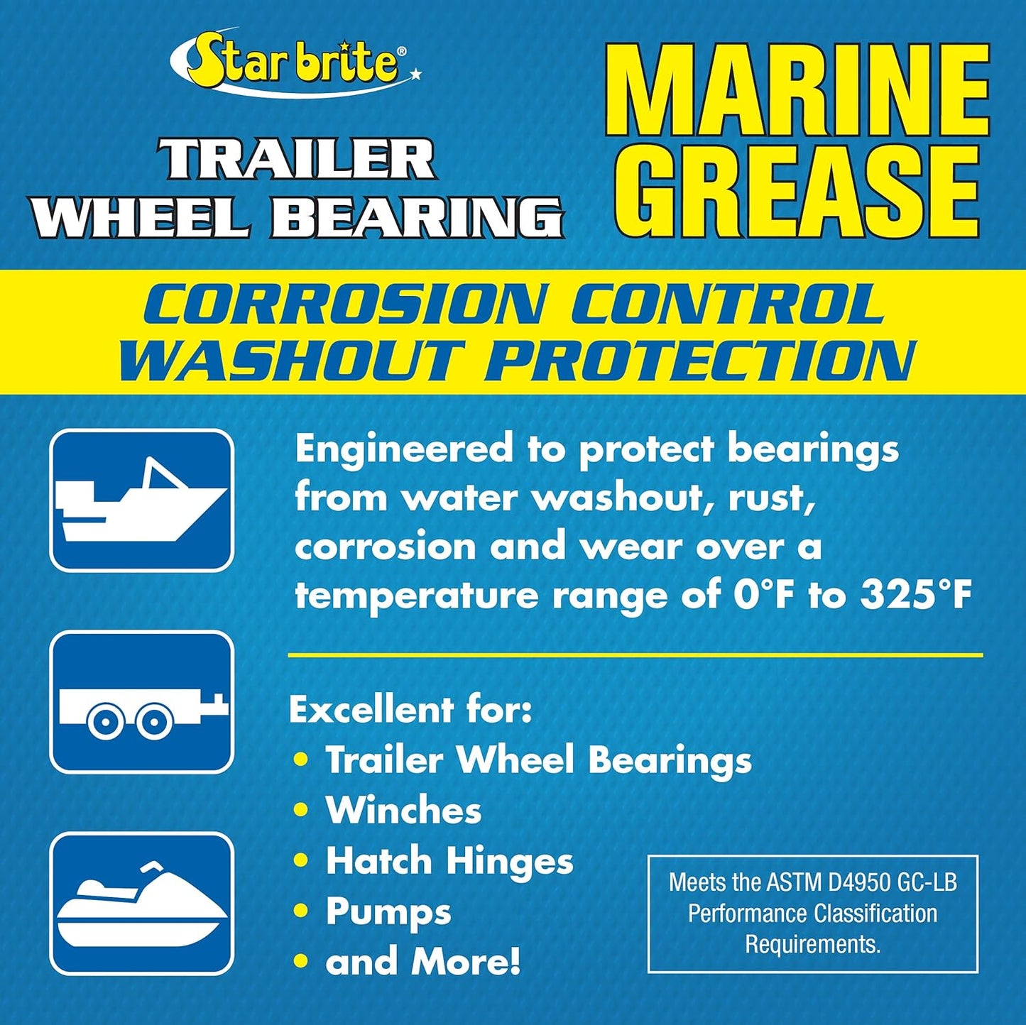 Trailer Wheel Bearing Grease NLG#2 - Advanced Marine-Grade Protection against Rust, Corrosion & Water Washout