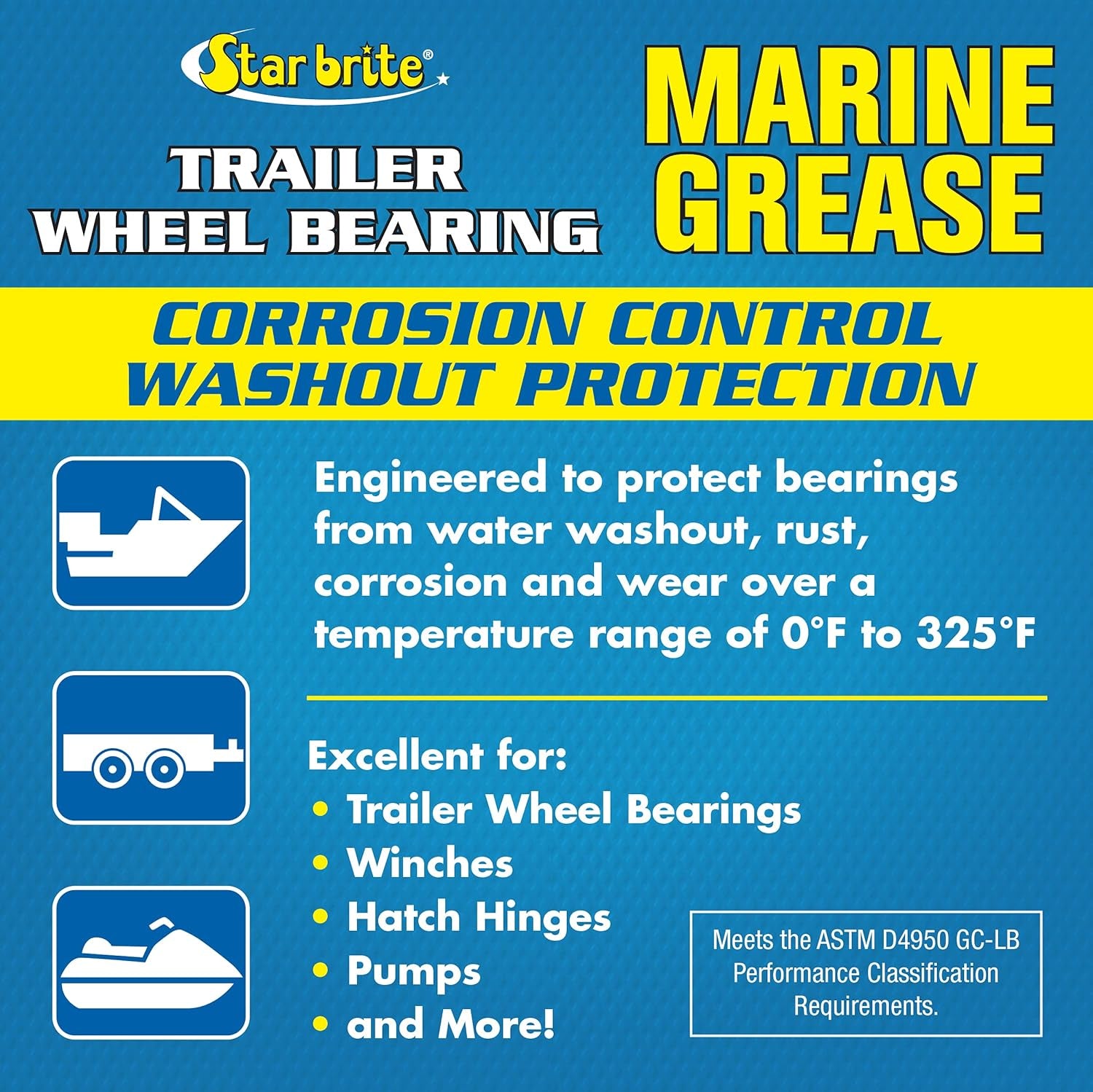 Trailer Wheel Bearing Grease NLG#2 - Advanced Marine-Grade Protection against Rust, Corrosion & Water Washout
