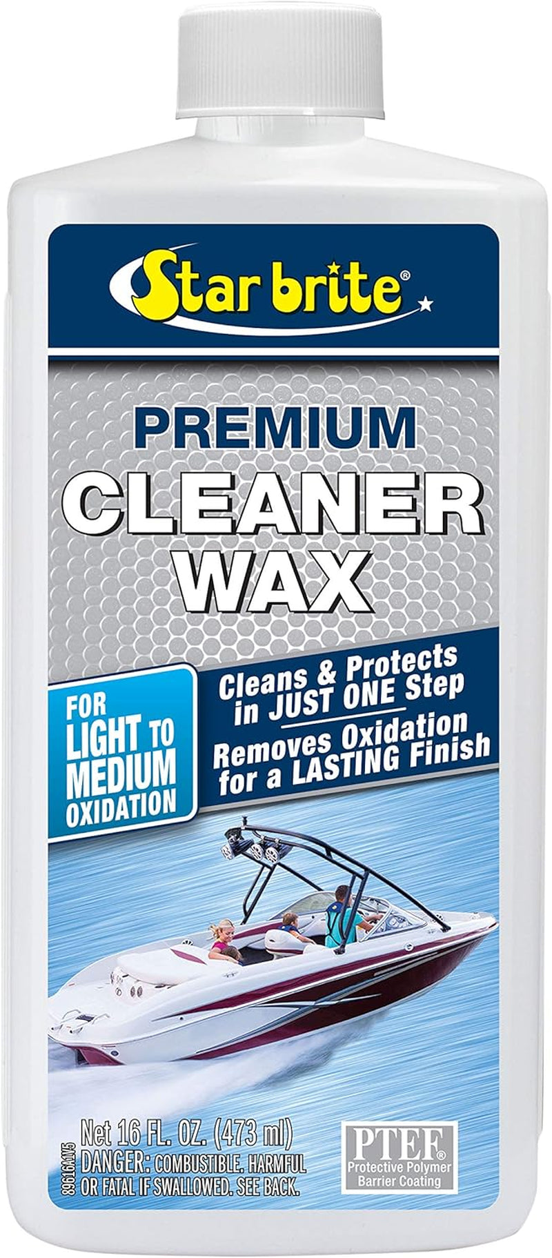 One-Step Cleaner Wax with UV Protection - Removes Chalk & Oxidation from Fiberglass, Metals & Painted Surfaces