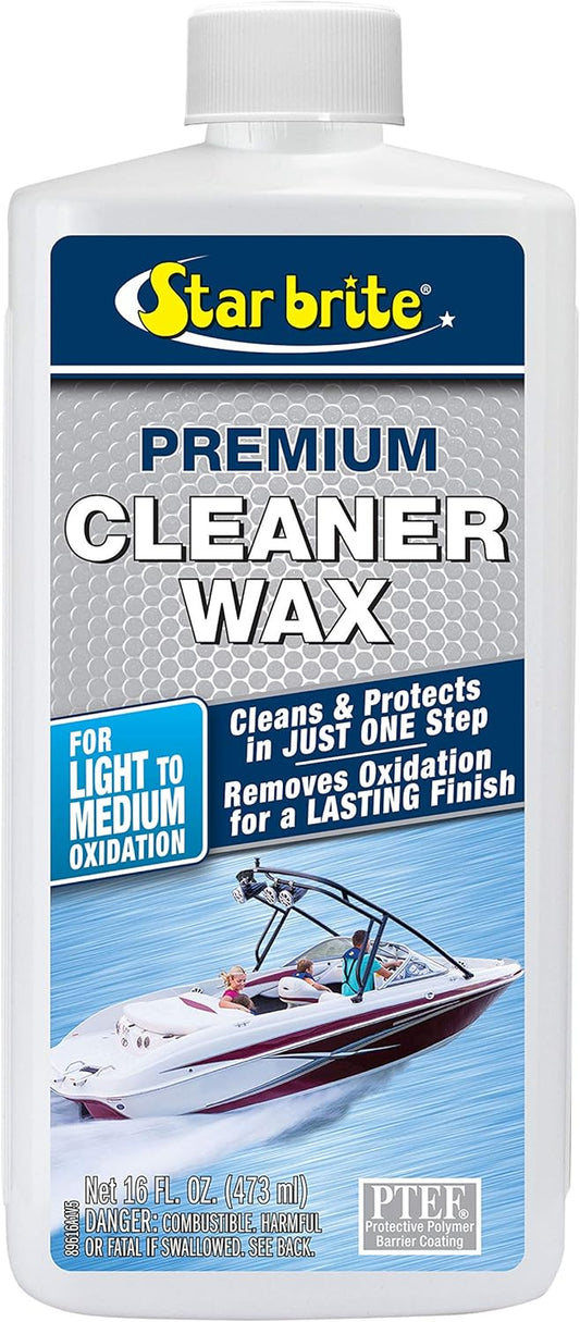 One-Step Cleaner Wax with UV Protection - Removes Chalk & Oxidation from Fiberglass, Metals & Painted Surfaces