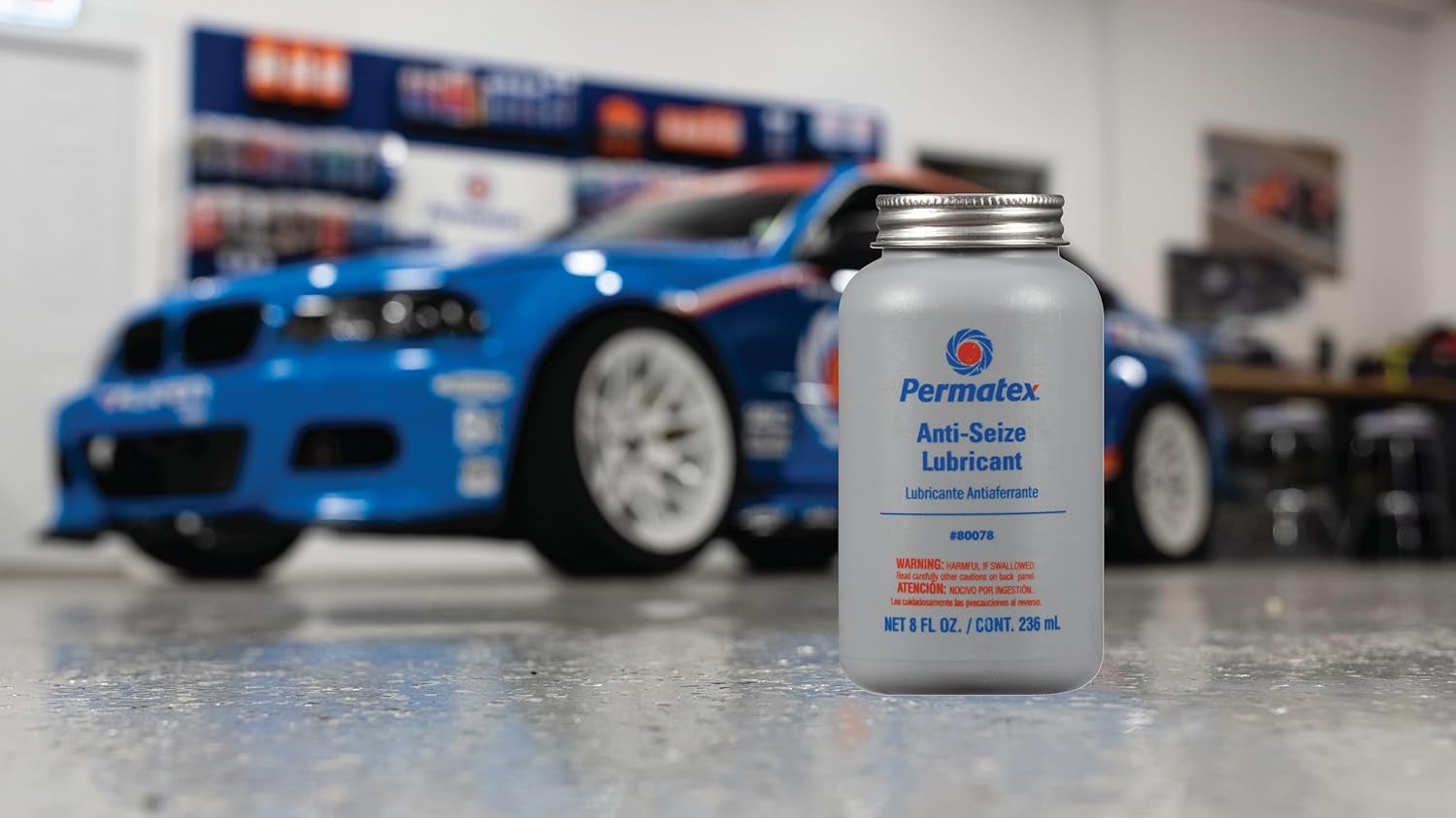 80078 Anti-Seize Lubricant with Brush Top Bottle Prevents Galling, Corrosion, Seizing, Refined Blend Aluminum, Copper, and Graphite Lubricants for Spark Plugs 8 Oz