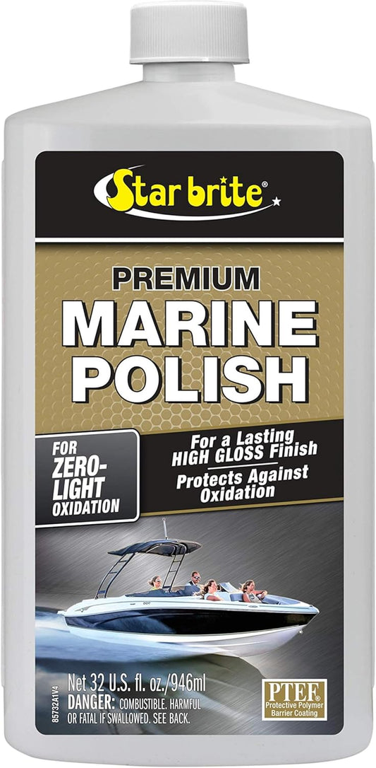 Premium Marine Polish - Maximum UV Protection & High Gloss Finish - UV Inhibitors Stop Fading, Chalking & Oxidation While Repelling Water, Stains & Marine Deposits