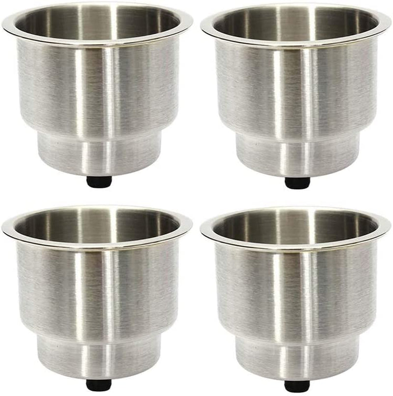 Stainless Steel Cup Drink Holder with Drain Marine Boat Rv Camper