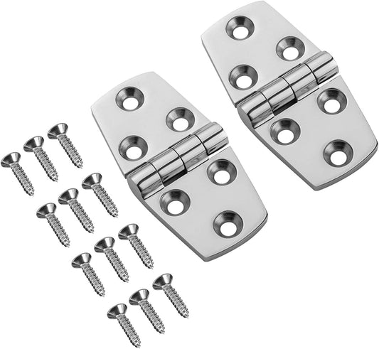 Marine Hinges 3" X 1.5" Stainless Steel Heavy Duty Hinges,Boat Trapezoidal Butt Door Cupboard Hinge,Cabinet Hatch Hardware,Pack of 2