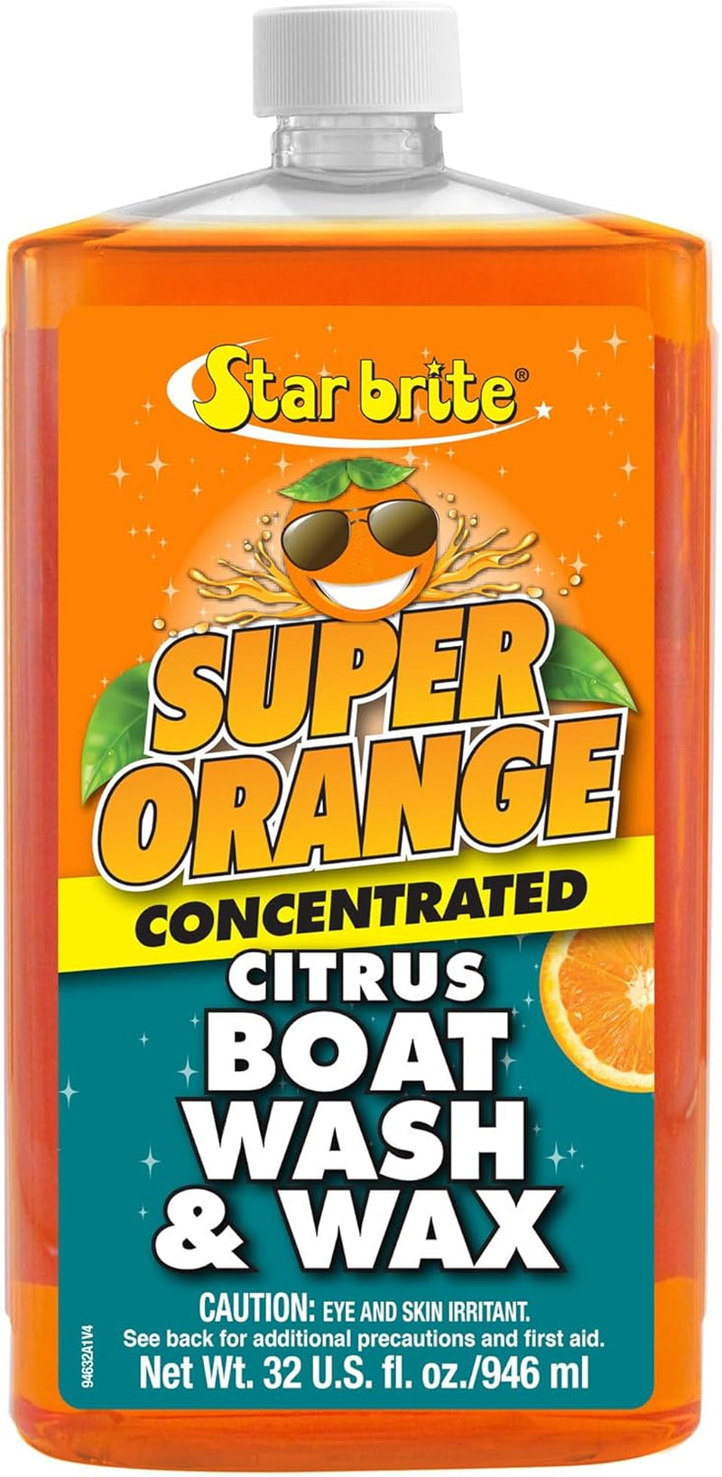 Super Orange Citrus Boat Wash & Wax - Premium Concentrated Formula for Ultimate Shine & Protection