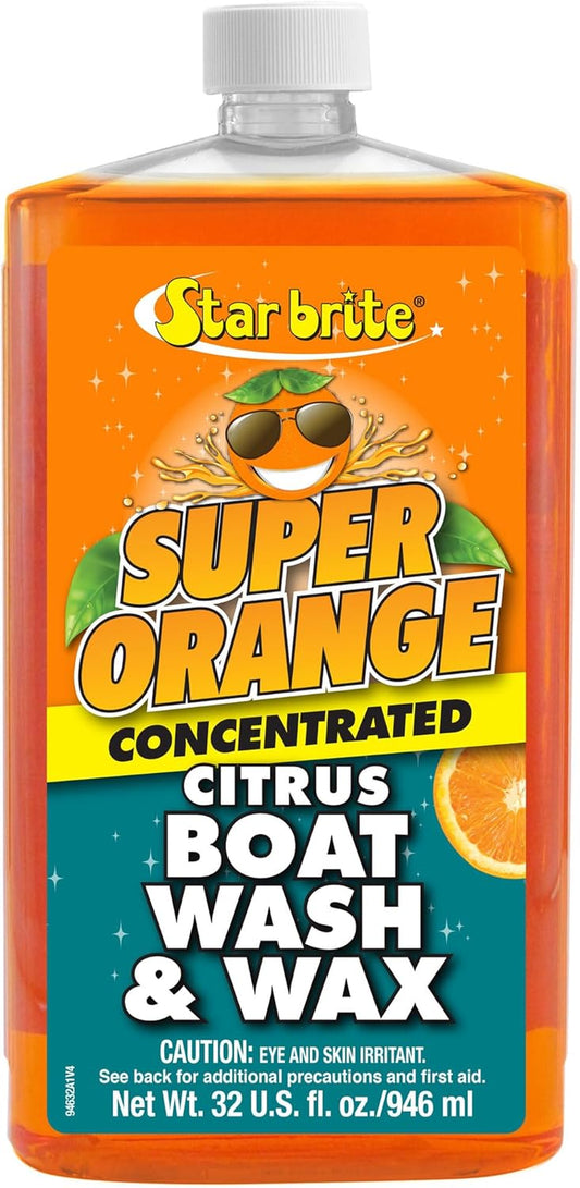 Super Orange Citrus Boat Wash & Wax - Premium Concentrated Formula for Ultimate Shine & Protection