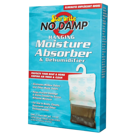 New No Damp Hanging Moisture Absorber & Dehumidifier Starbrite 85470 One 14 Oz. Hang Pack
