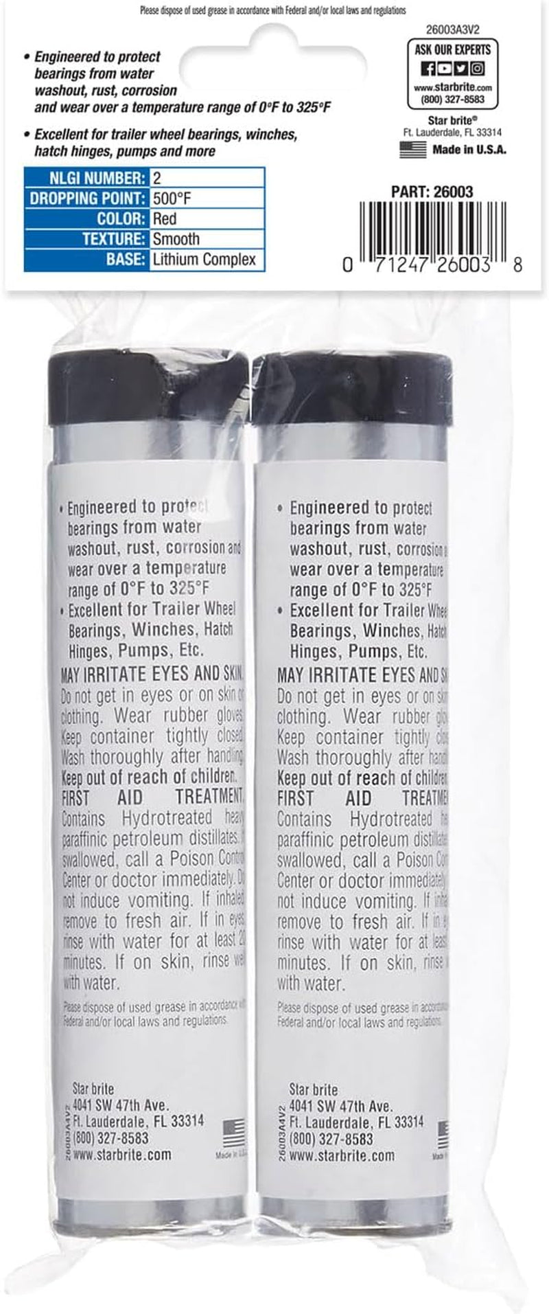 Trailer Wheel Bearing Grease NLG#2 - Advanced Marine-Grade Protection against Rust, Corrosion & Water Washout